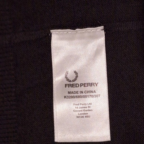 Fred Perry Medium brown sweater used merino wool and cotton