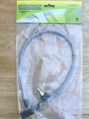Wirelock Bicycle Lock new with Golden Key, 650mm