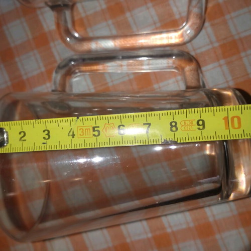 Glass mugs used, set of 2 for hot drinks