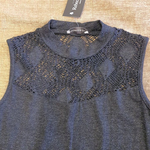 Rebecca Blu sleeveless dress size S new with lace detail