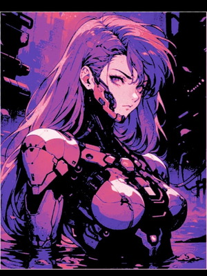 Cyber Girl Phantasy Hueforge plastic decoration new