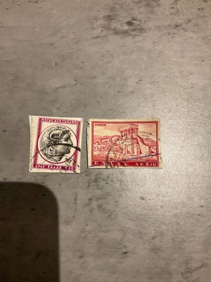 Γραμματόσημα Μέγας Αλέξανδρος και Κνωσσός 1961 σαν καινούργια, σετ 2