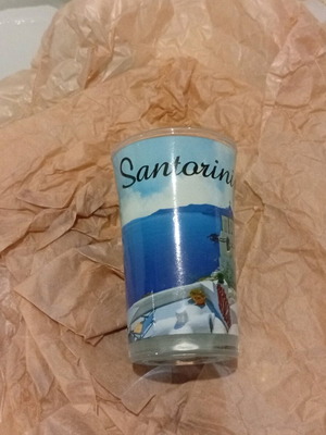Santorini souvenir shot glass new, 60ml