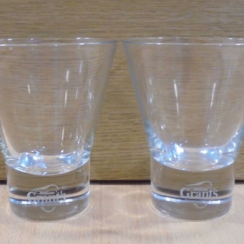 Grant's Scotch Whisky set of two promotional glasses used