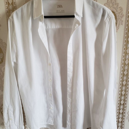 Zara shirt 14 years boy like new, white