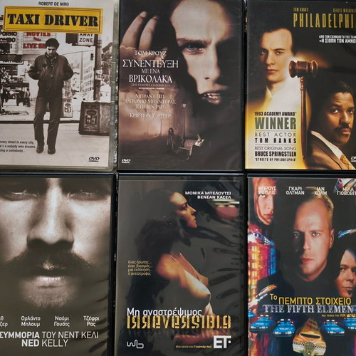DVD movies like new, 6 classic films with subtitles