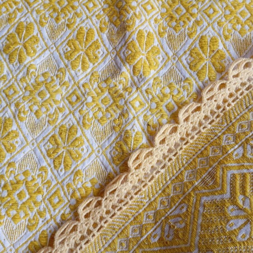 Vintage loom blanket throw used