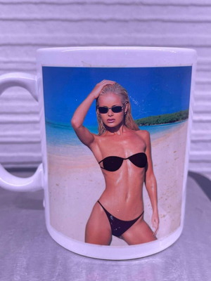 Σετ 2 πικάντικες χιουμοριστικές κούπες μεταχειρισμένες για καφέ