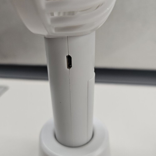 Mini rechargeable USB fan with base, used, set of two