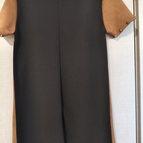 Mini dress faux suede brown-black with studs new
