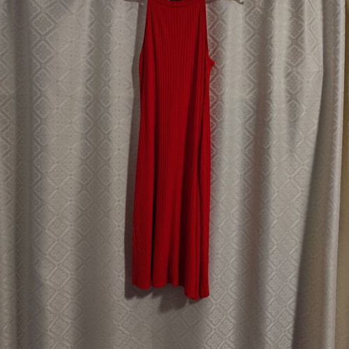 Short red halter dress alpha line Bershka like new