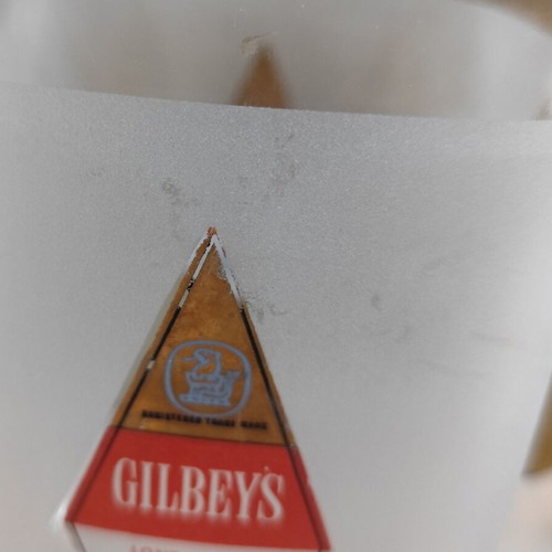Gilbey's Dry Gin old promotional glass pitcher used