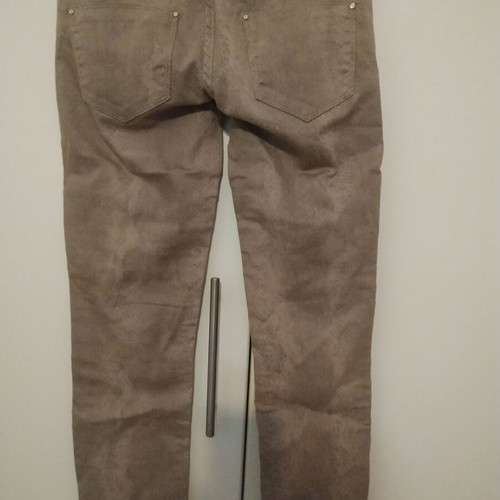 Benetton beige pants used, low-rise size S with pattern