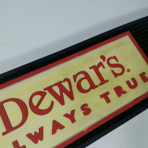 Dewar’s bar mat used, authentic, non-slip rubber