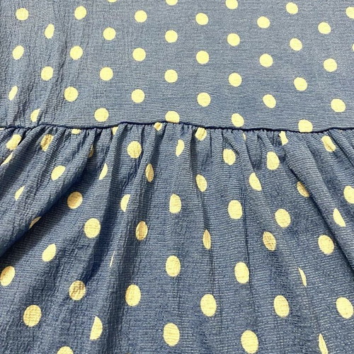 Stradivarius blue and white polka dot dress like new