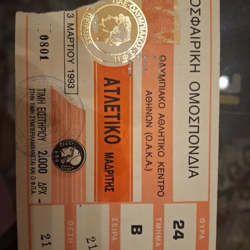 Olympiacos collectible tickets used, pack of 10