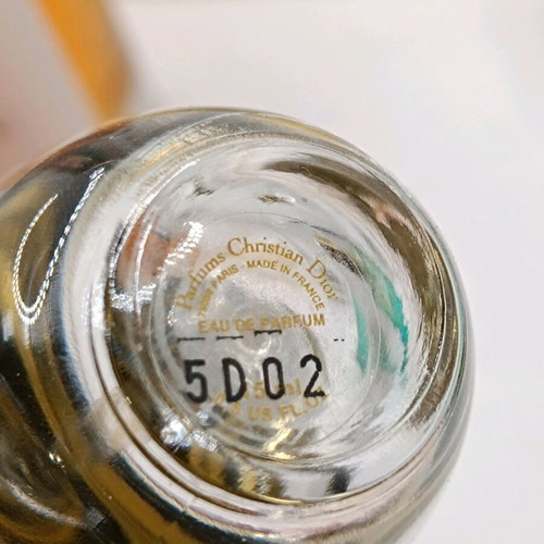 Perfume set used, 7 tester bottles and samples
