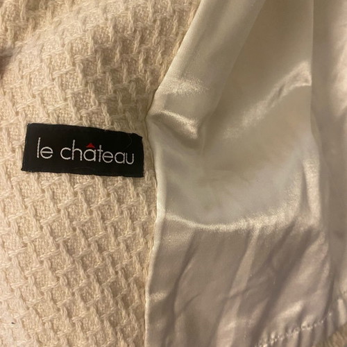 Wool blend coat used, 70% wool, beige, size S