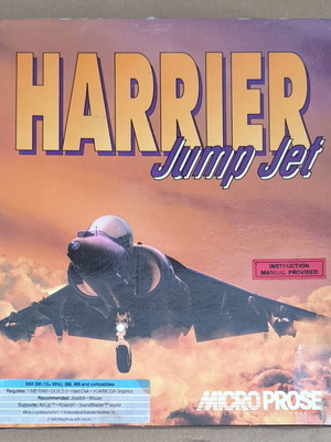 Harrier Jump Jet PC game used, MicroProse, 3.5" disks, big box