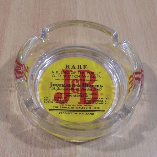 J&B Scotch Whisky promotional glass ashtray like new