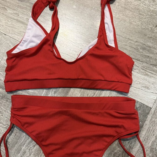 Shein red swimsuit like new with adjustable straps, size L