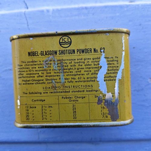 Metal box of Nobel Glasgow 62 smokeless powder used