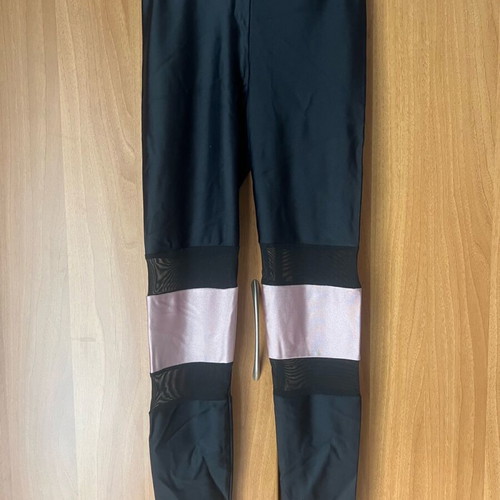 SunsetGo leggings used, black with pink and mesh, size S