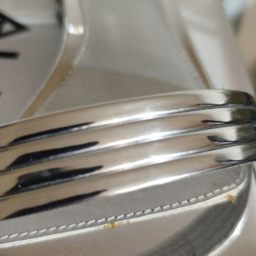 Aldo Izzy Mirror sandals new silver size 40 with 3 cm heel