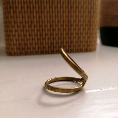 Gold-colored ring used, handmade size 17-18