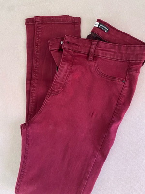 Stradivarius red jeans like new, size XL