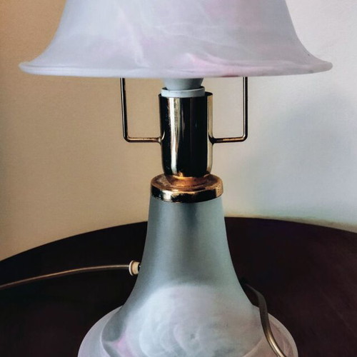 Murano Art Deco Mushroom Lamp like new