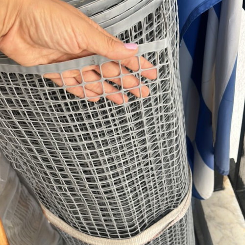 Grey balcony mesh 32 meters, 100 cm height