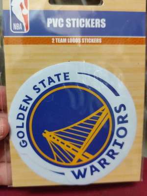 Golden State Warriors PVC Stickers new, official NBA licensed, 2 pack