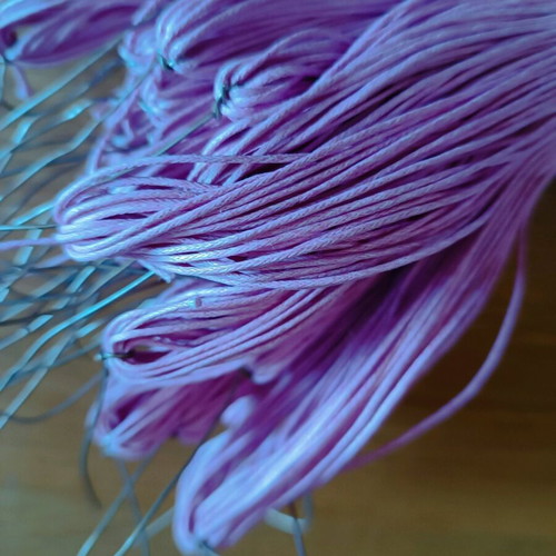 Cotton cords pink new, pack of 48 x 10 meters for jewelry making