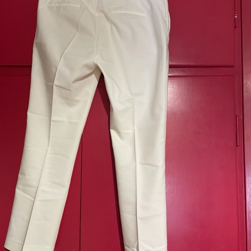 Zara white pants with black belt like new, size L 40 12