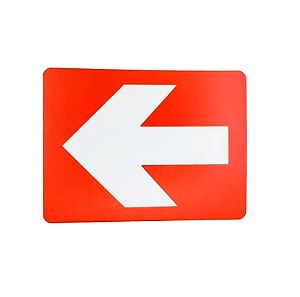 7 τεμάχια Πινακίδα τόξο λευκό σε κόκκινο φόντο 20x15cm PVC