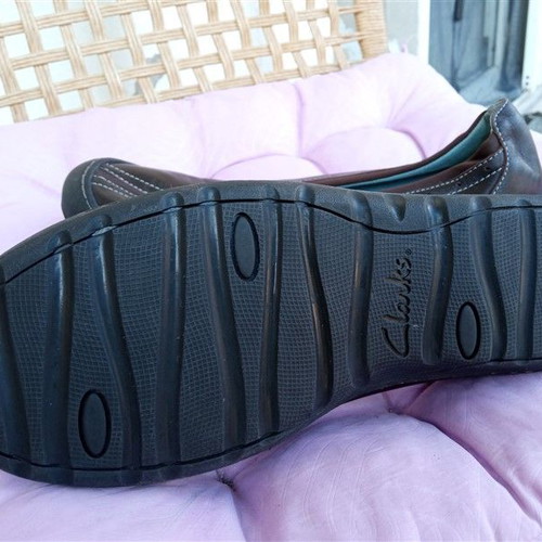 Δερμάτινα παπούτσια Clarks γυναικεία καινούργια, μέγεθος 38, καφέ μπαλαρίνες