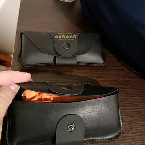 Mati-mati eyeglass cases for myopia or presbyopia new, pack of 2, black