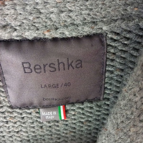 Bershka cardigan gray knitted wool size Large new unworn