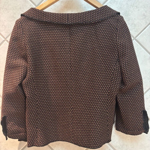 L.K. Bennett wool jacket like new, size IT44, brown and black