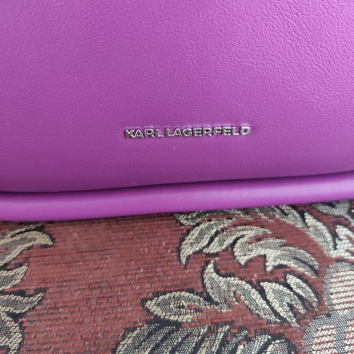 Karl Lagerfeld shoulder bag like new, purple, synthetic leather