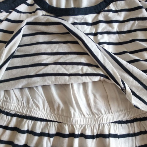 Esmara striped dress like new, white and navy blue, size XS