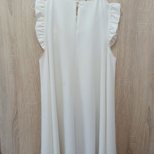 White formal dress new with tag, loose comfortable fit
