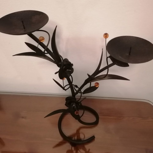 Metal Candle Holder in Excellent Condition