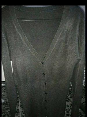 Cardigan used, slim fit, elastic, black