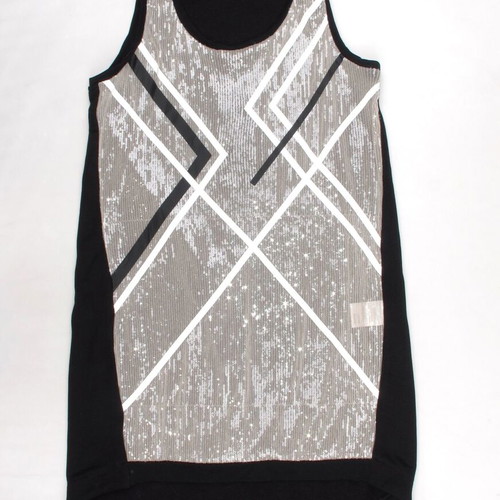 Atos Lombardini women's dress size L used, black and white sleeveless