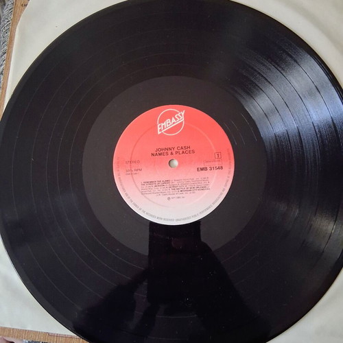 Johnny Cash Names and Places LP used, country