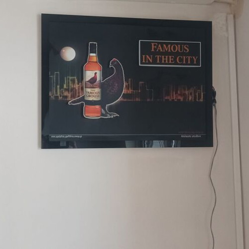 Famous Grouse Illuminated Promotional Sign like new, 75x55 cm