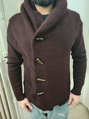 Antidote knitwear sweater burgundy like new with hood size S