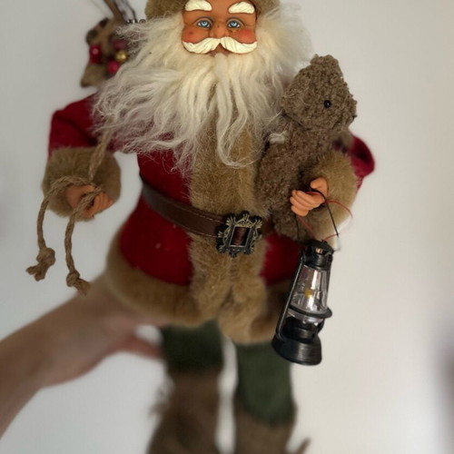Santa large standing with light like new, 55 cm